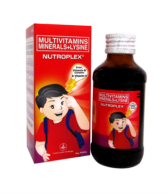 NUTROPLEX Multivitamins + Minerals + Lysine Syrup - 120ml