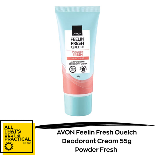 AVON FEELIN FRESH QUELCH POWDER FRESH Brightening Anti-Perspirant Deodorant Cream 55 G