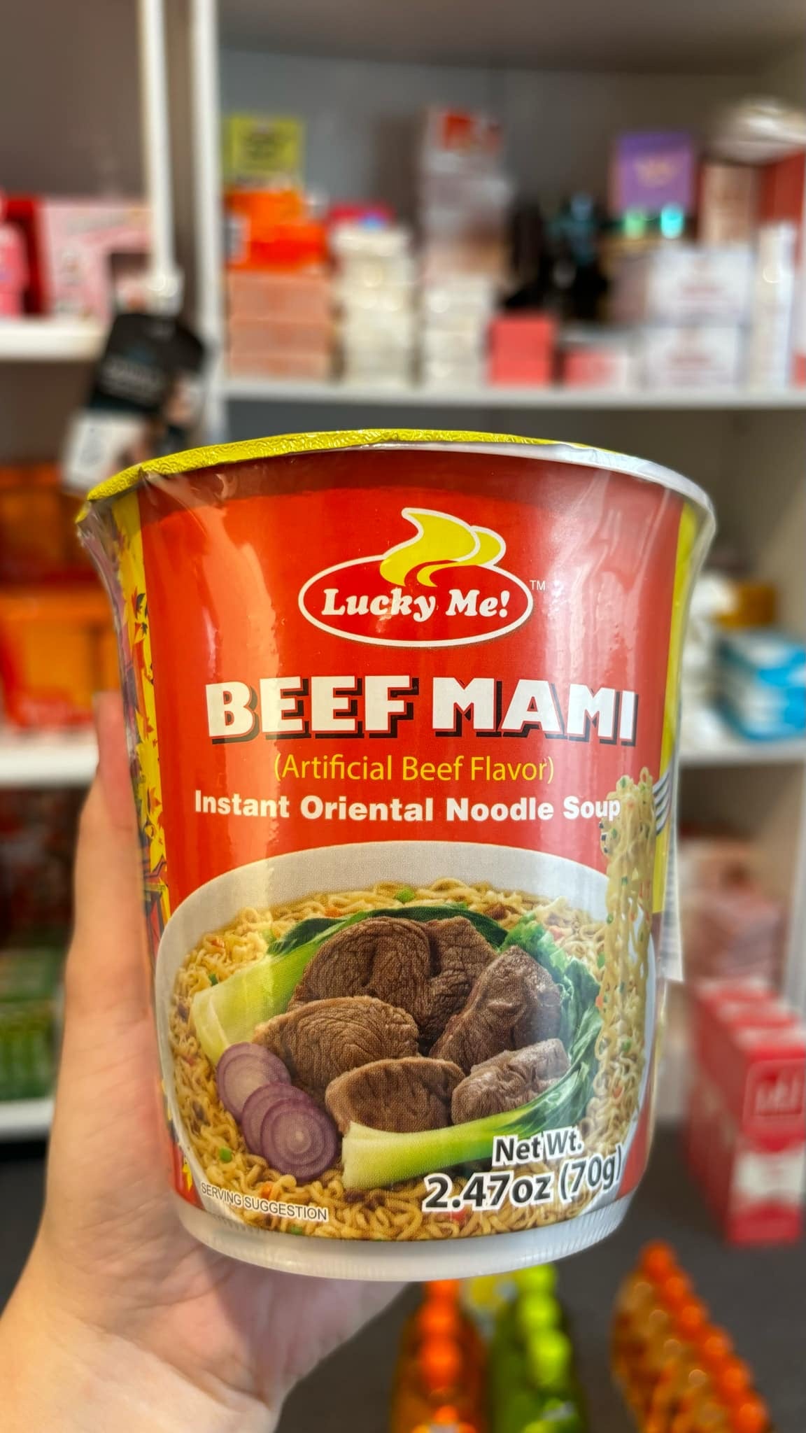 Lucky Me BEEF MAMI Instant Oriental Noodle Soup 70g