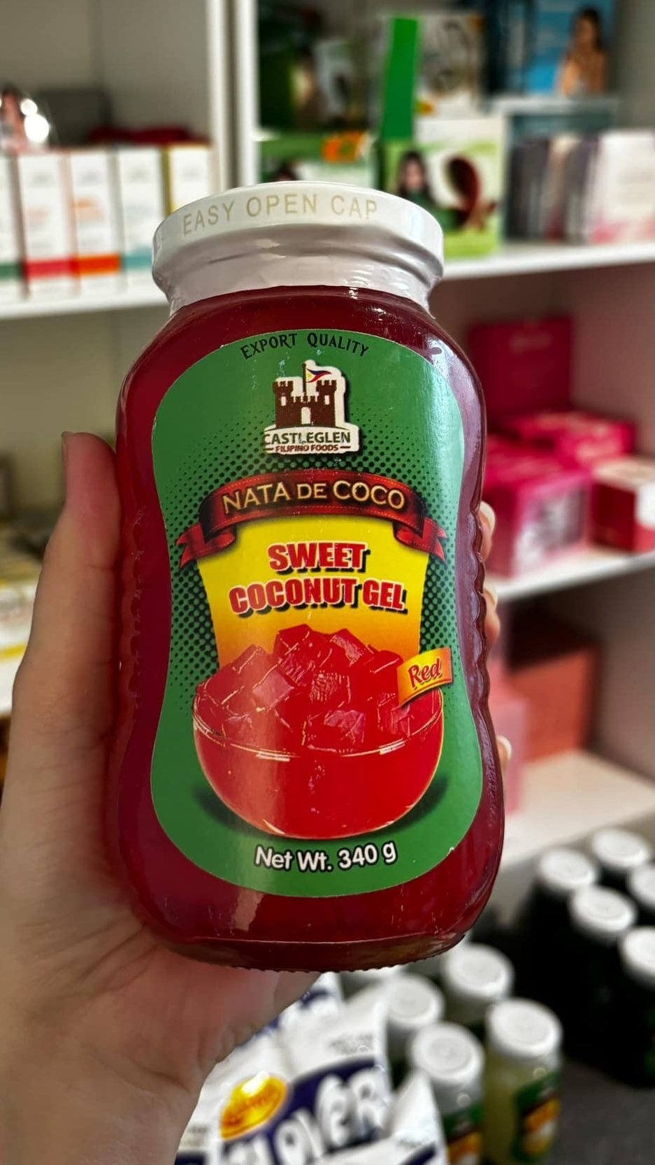 CG NATA DE COCO Sweet Coconut Gel Red 340g