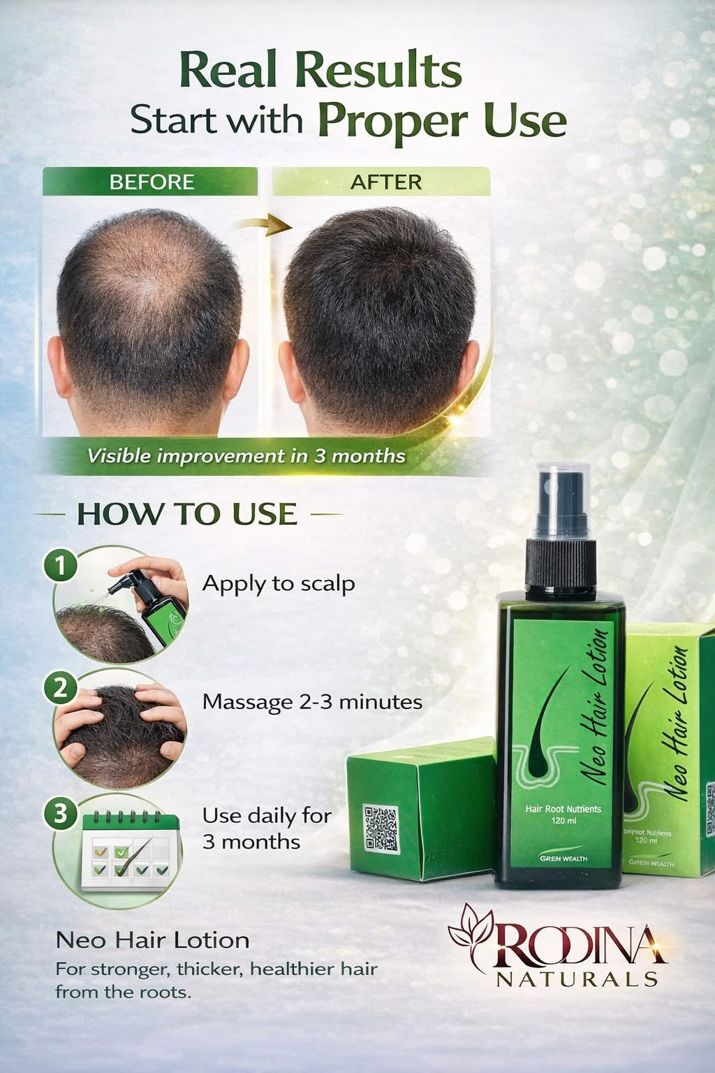 Neo Hair Lotion - Hair Loss Treatment by GreenWealth 120ml
