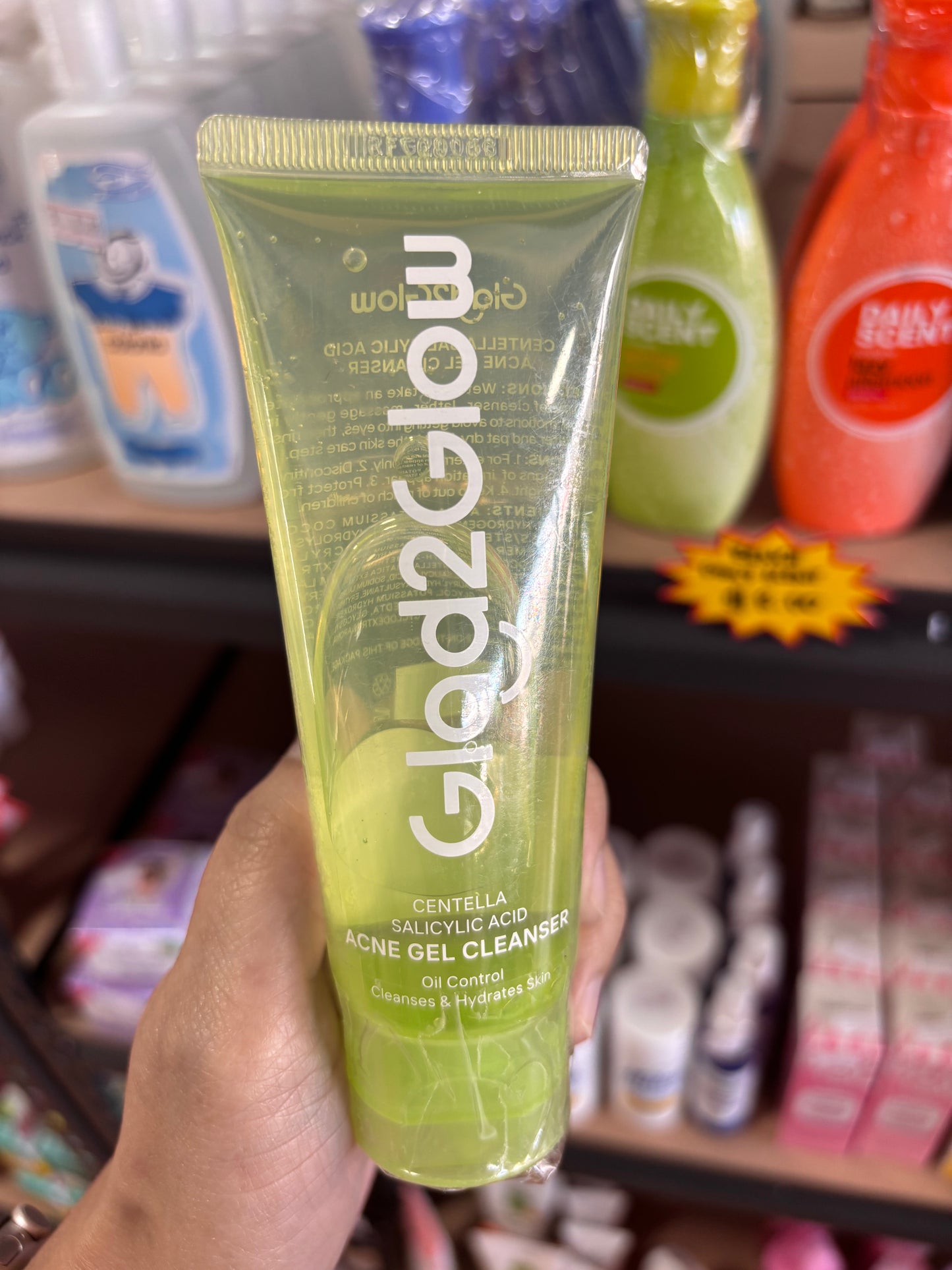 Glad2Glow Centella Salicyclic Acid Acne Gel Cleanser