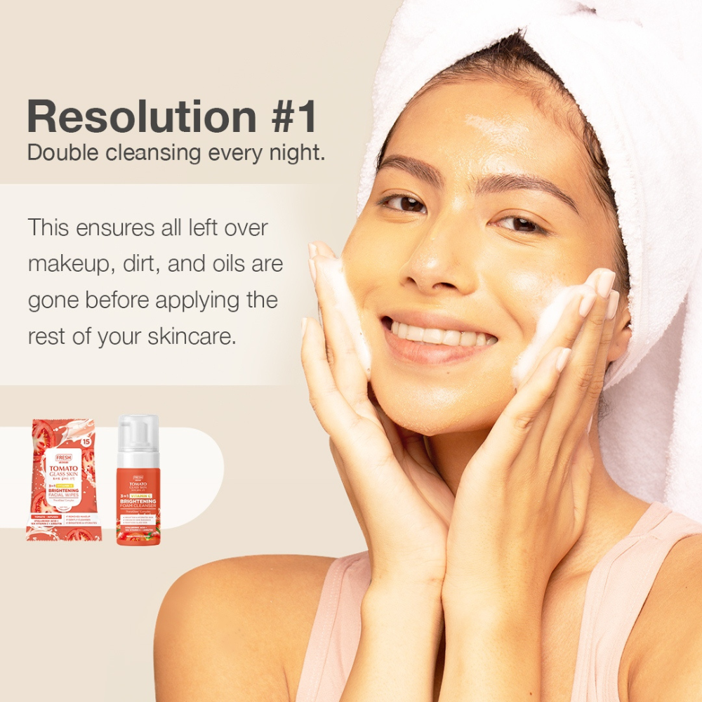Fresh Skinlab Tomato Glass Skin 3 in 1 Vitamin C Brightening Foam Cleanser 100ml