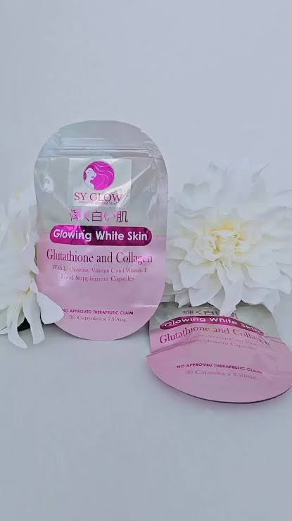 Sy Glow Glowing White Skin Glutathione and Collagen - 30caps