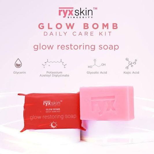 Ryx Skin Sincerity Glow Bomb Daily Care Kit Glow Restoring Soap 135g