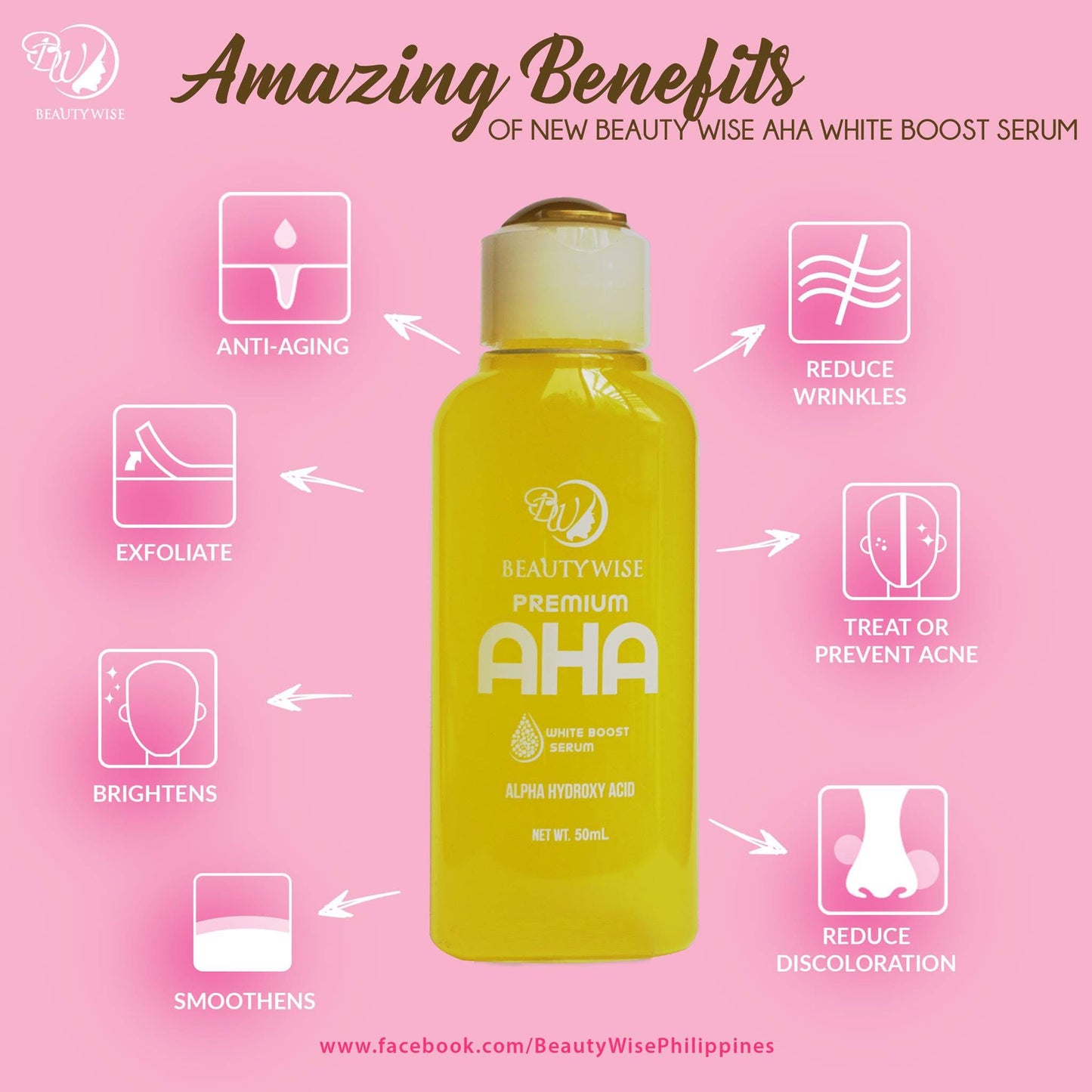 Beauty Wise Premium AHA White Boost 50ML