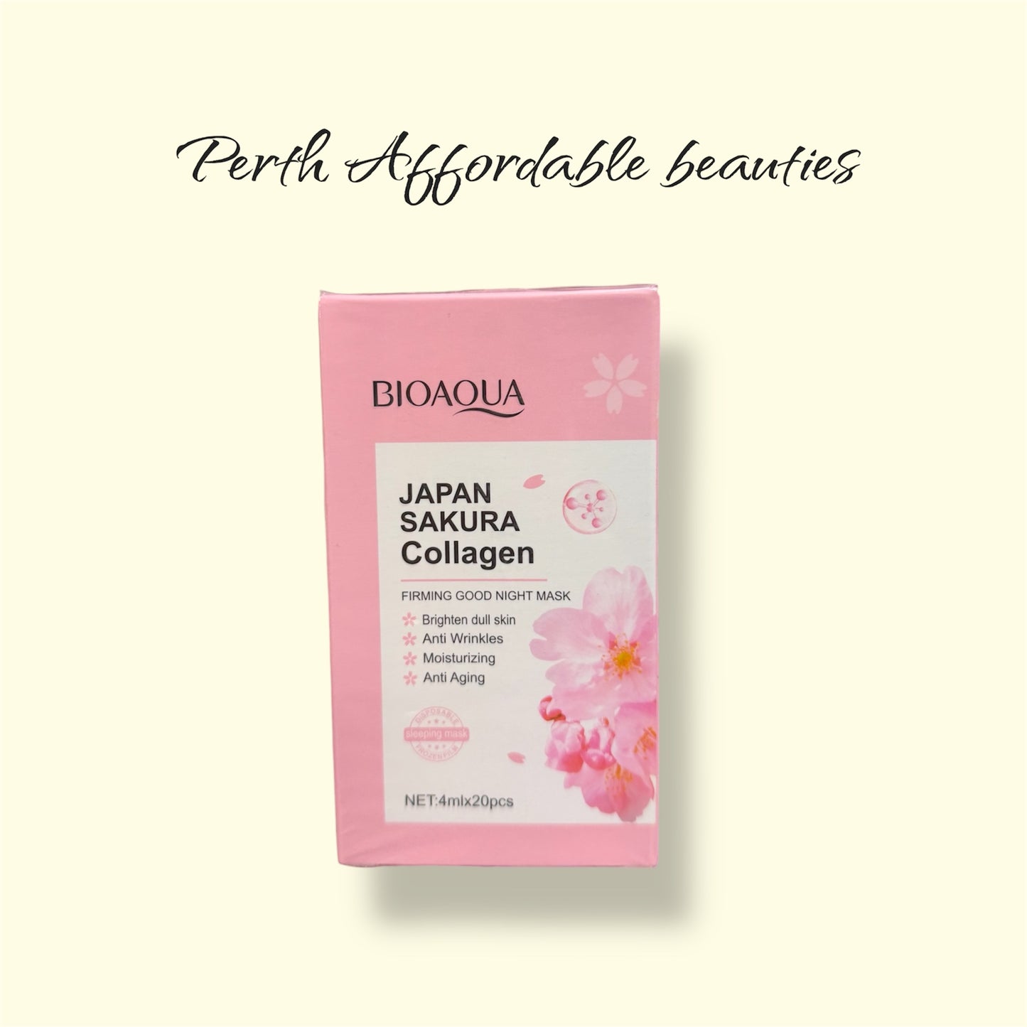 BIOAQUA JAPAN Sakura Collagen firming sleeping mask serum essence 20 sachet per Box
