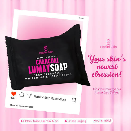 Habibi Skin CHARCOAL LUMAY SOAP 70g
Deep Cleansing Detoxifying Whitening