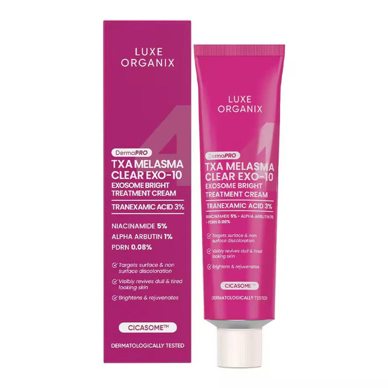 LUXE ORGANIX DERMAPRO TXA MELASMA CLEAR EXOSOME BRIGHT TREATMENT CREAM 30G