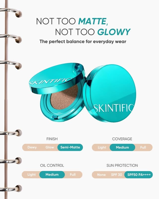 SKINTIFIC PERFECT STAY SERUM MATTE CUSHION FOUNDATION SPF50 PA++++  02NC IVORY