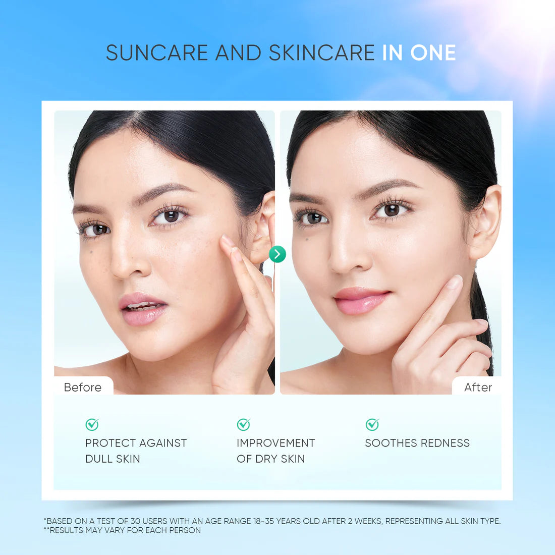 SKINTIFIC Aqua Light Daily Sunscreen SPF 35 PA+++ Lightweight Water-Burst Sunscreen