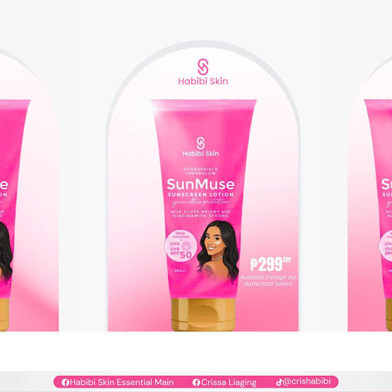 Habibi Skin Sun Muse Hydrashield Sheerglow Sunscreen Lotion - SPF 50 - 200ml
