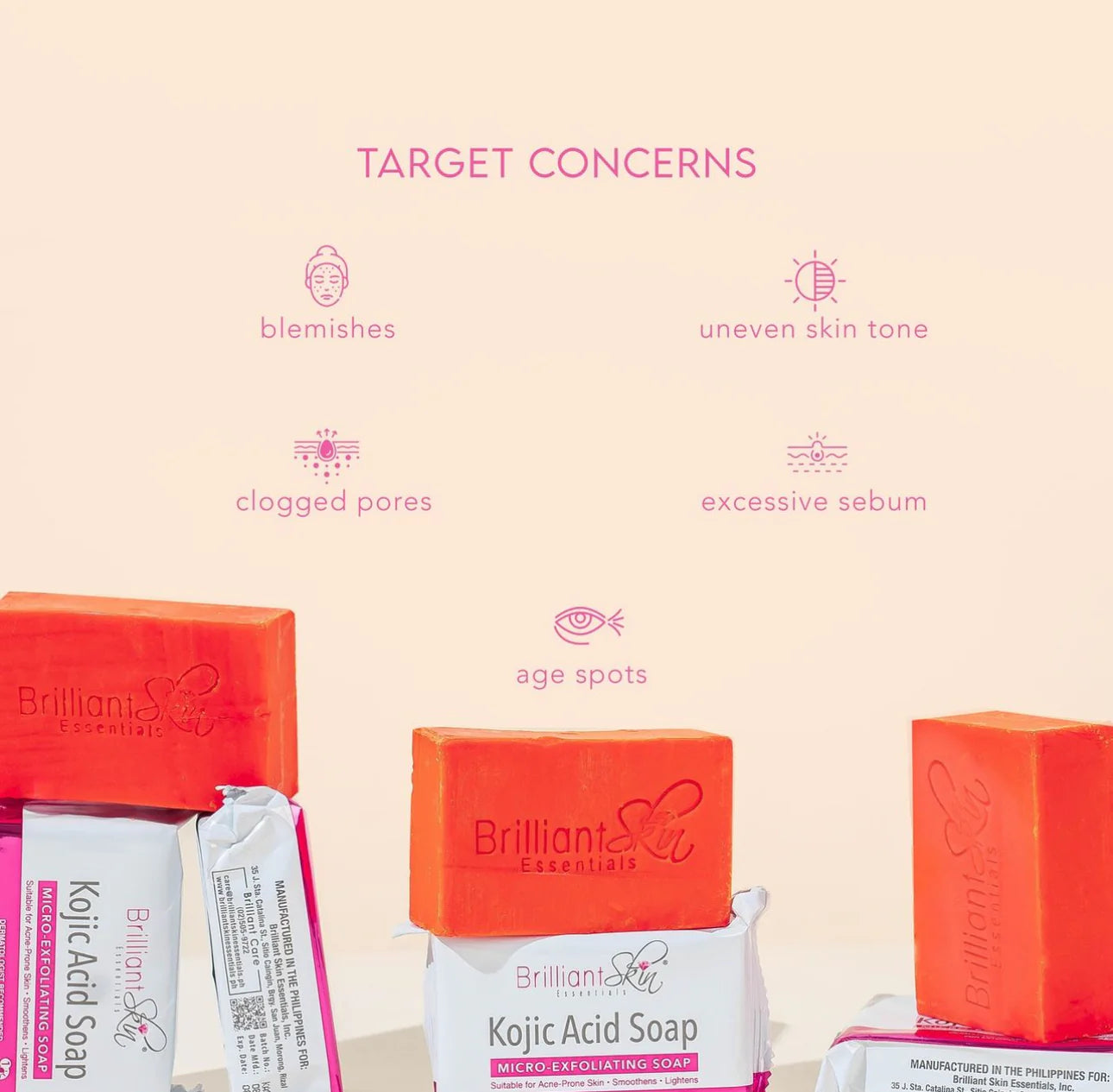 Brilliant Skin Essentials Kojic Acid Micro-Exfoliating Soap (70gx3bars)