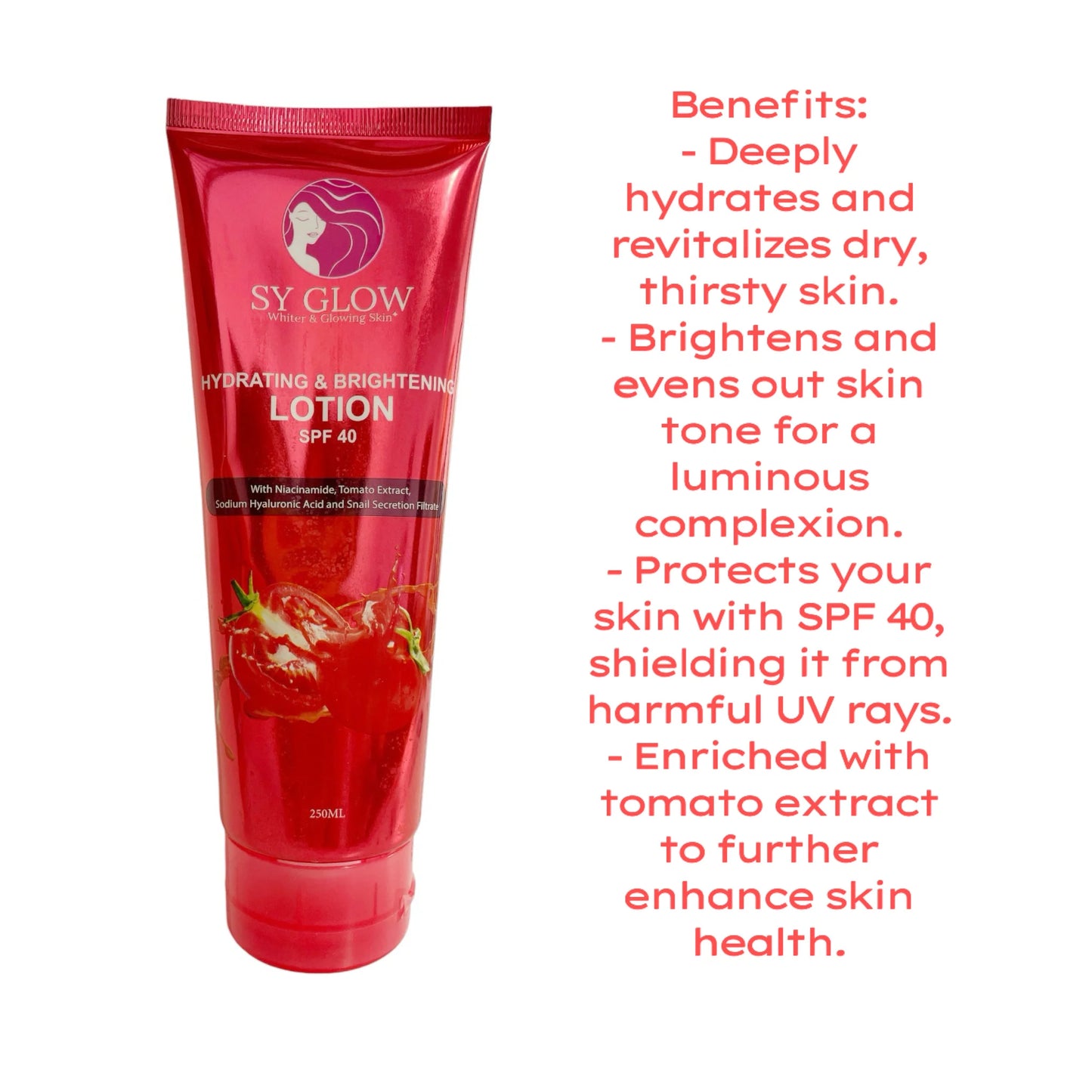 SY Glow Hydrating and Brightening Lotion SPF40 (250ml)