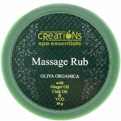 Creations Spa Essentials Pain Relief Rub – OLIVA ORGANICA Mint & Herb Scent 50g