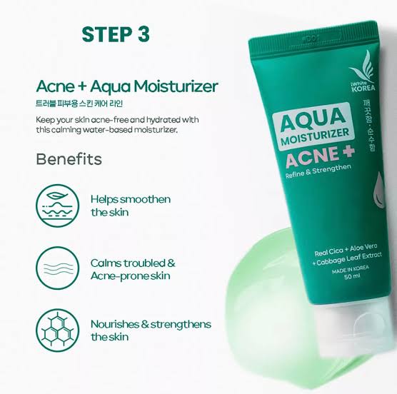 I WHITE KOREA
Aqua Moisturizer Acne+ 50ml