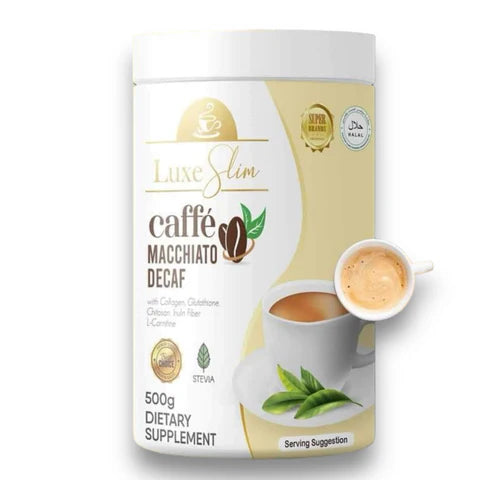 Luxe Slim Macchiato Decaf 500g Tub