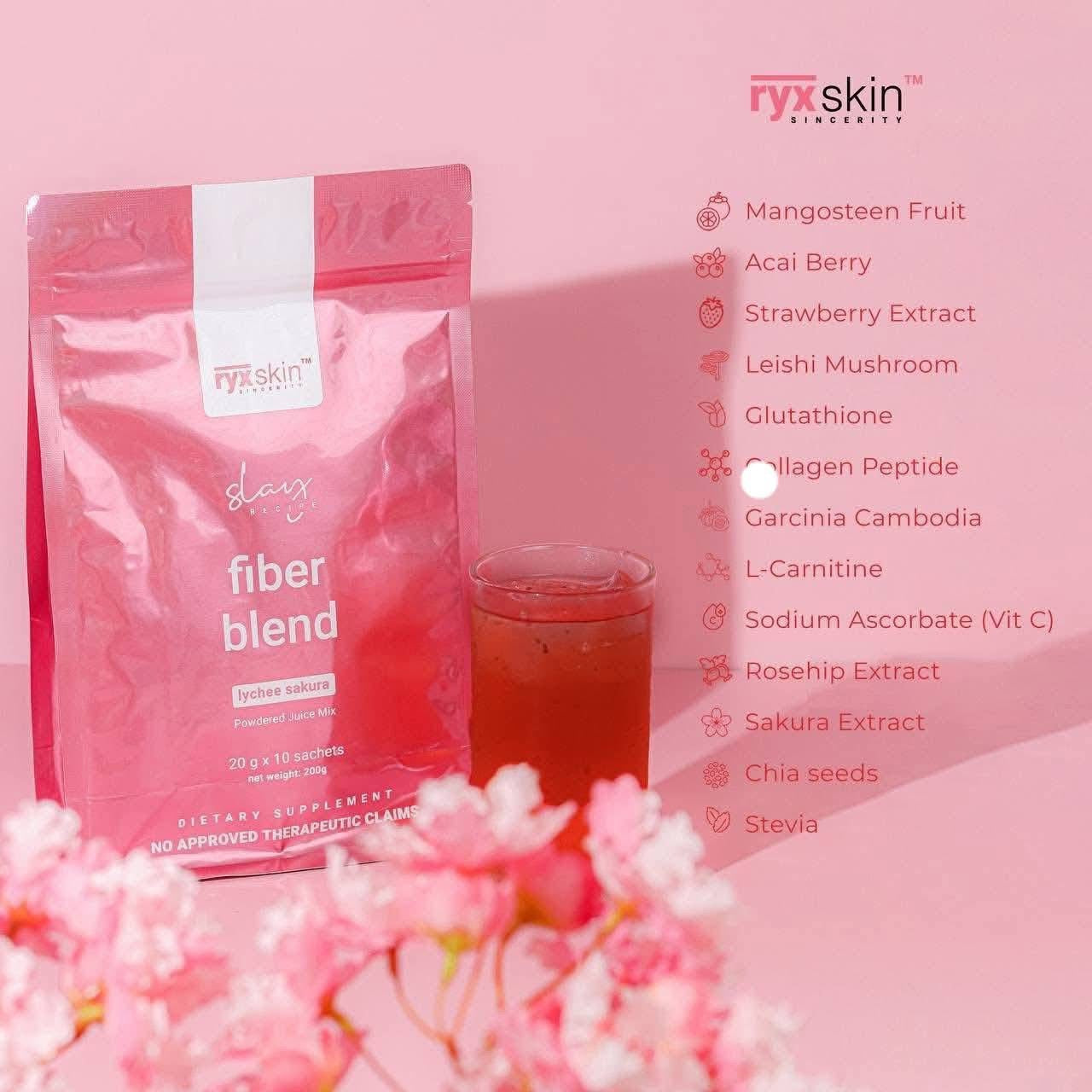 Ryx Skin Sincerity 🌸 The NEW Fiber Blend+ in SAKURA LYCHEE 20gx10