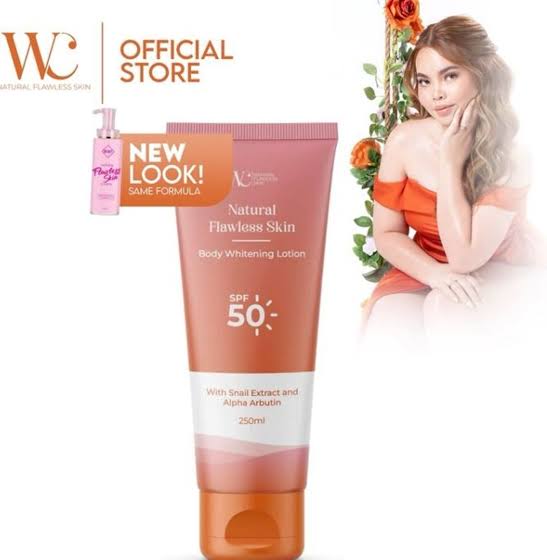 WC Natural Flawless Skin Body Whitening Lotion SPF50 250ml