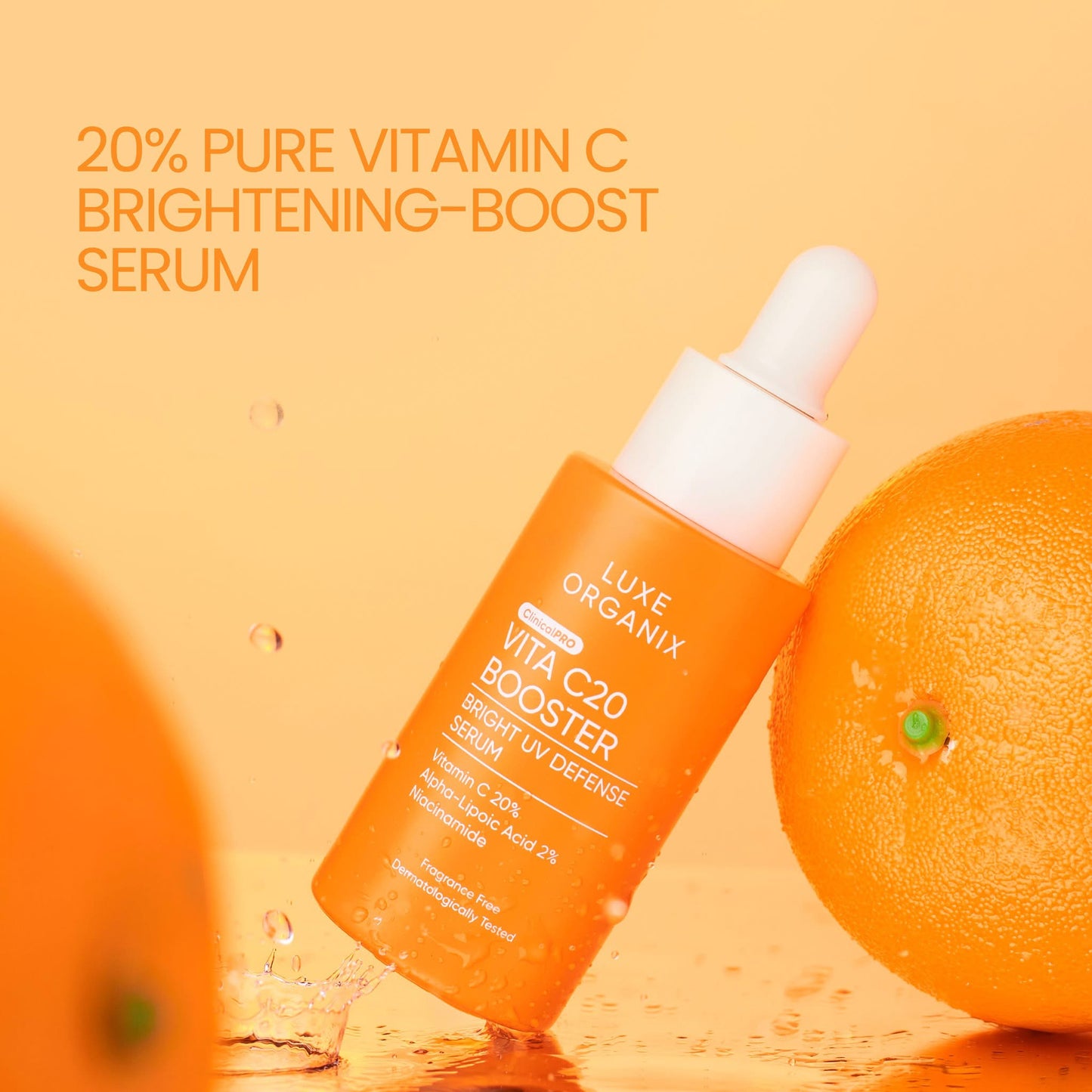 Luxe Organix ClinicalPRO Vita C20 Booster Bright UV Defense Serum 30ml
