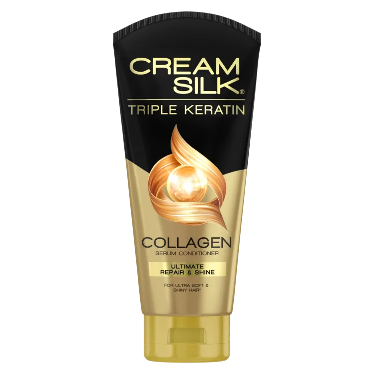 CreamSilk Triple Keratin - Collagen Serum Conditioner Ultimate Repair & Shine 160ml