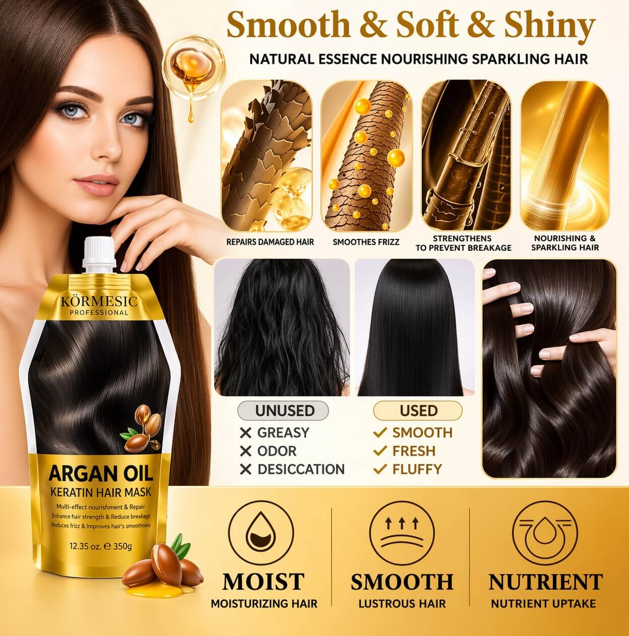 Kormesic ARGAN OIL Keratin Hair Mask 350ML