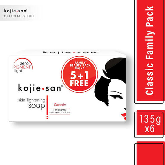 Kojiesan Skin Lightening Soap - FAMILY BEAUTY PACK 135gX6