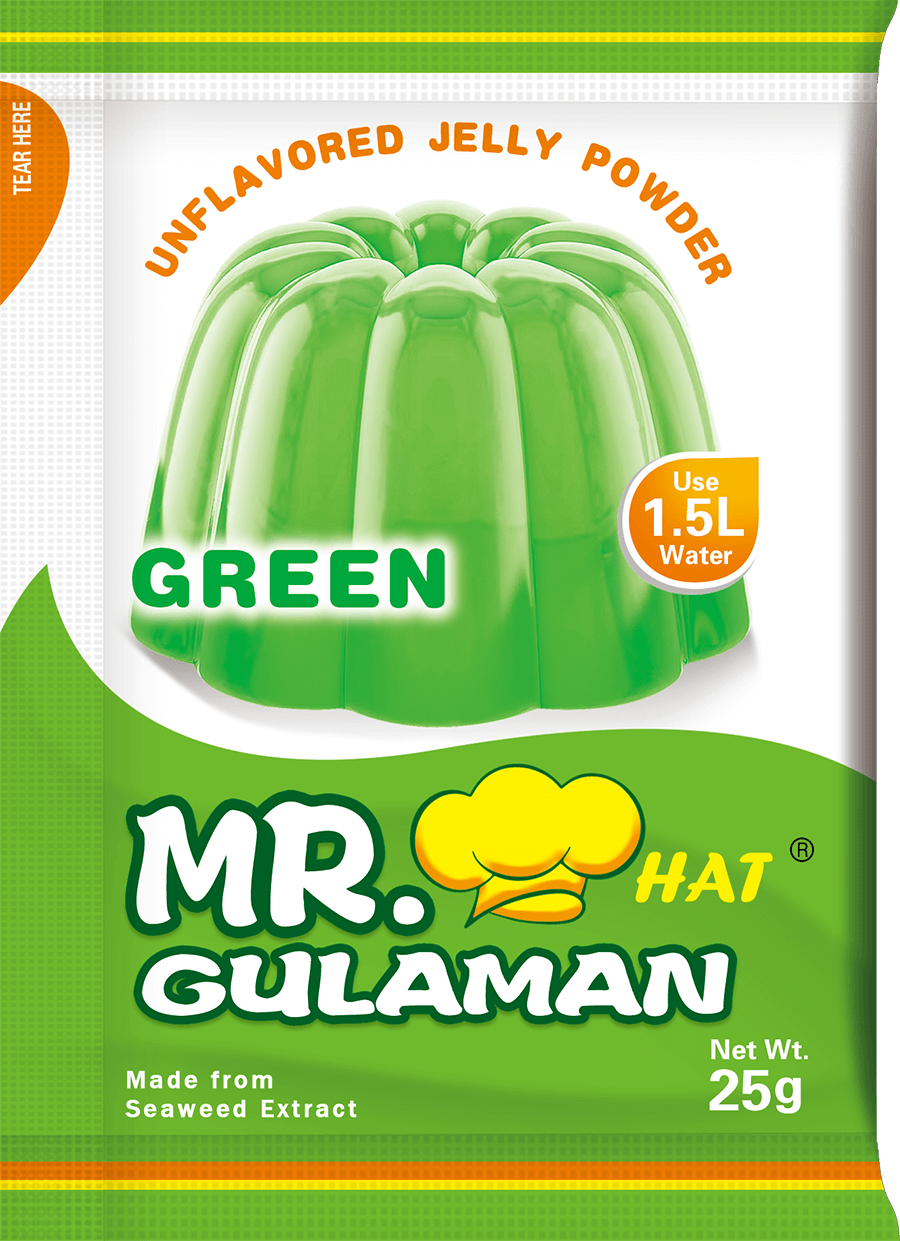 Mr Hat Gulaman Green -Unflavoured Jelly Powder 25g