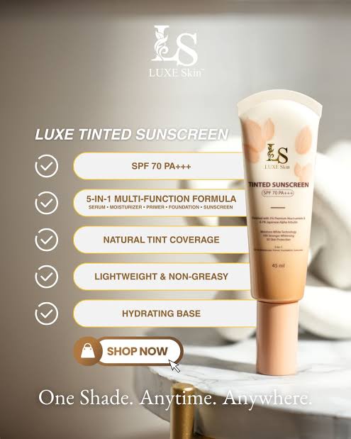 Luxe Skin Tinted Sunscreen SPF 70 PA+++ 45ml
