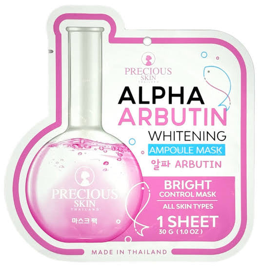 PRECIOUS SKIN THAILAND ALPHA ARBUTIN WHITENING AMPOULE FACE MASK - SOLD PER SHEET