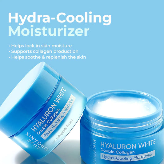 LUXE ORGANIX Hyaluron White Double Collagen Hydra-Cooling Moisturizer 50g