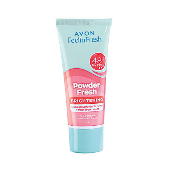 AVON FEELIN FRESH QUELCH POWDER FRESH Brightening Anti-Perspirant Deodorant Cream 55 G