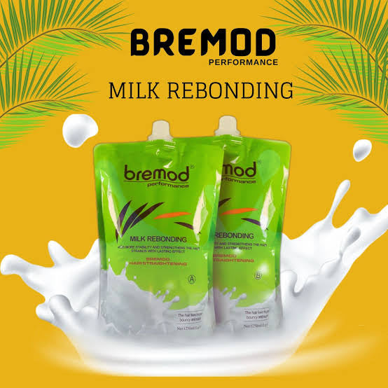 BREMOD Milk Rebonding Set (Step 1 Hair Straightening & Step 2Hair Neutralizing)| 2 x 1250ml