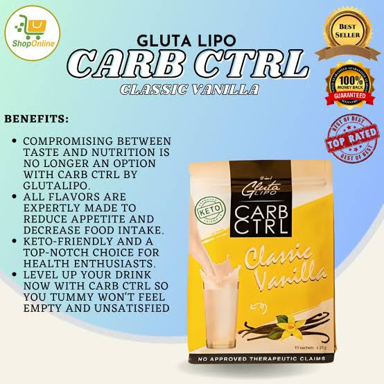 GlutaLipo Carb Ctrl Classic Vanilla 10 Sachets