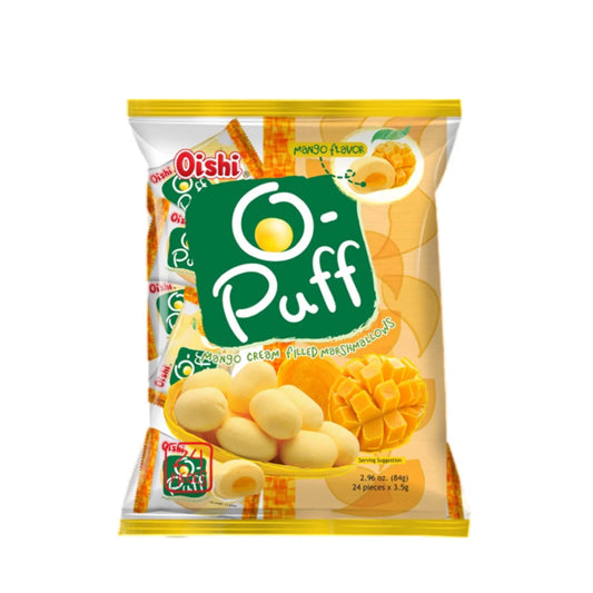 Oishi O - Puff Mango Cream Cream Filled Marshmallows 24pcs X 3.5g