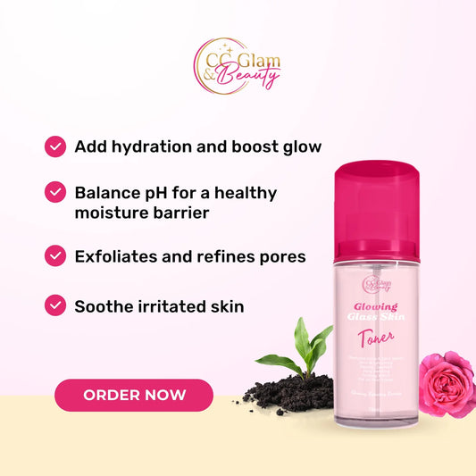 CC Glam & Beauty Glowing Glass Skin Toner 75mL by Cris Cosmetics