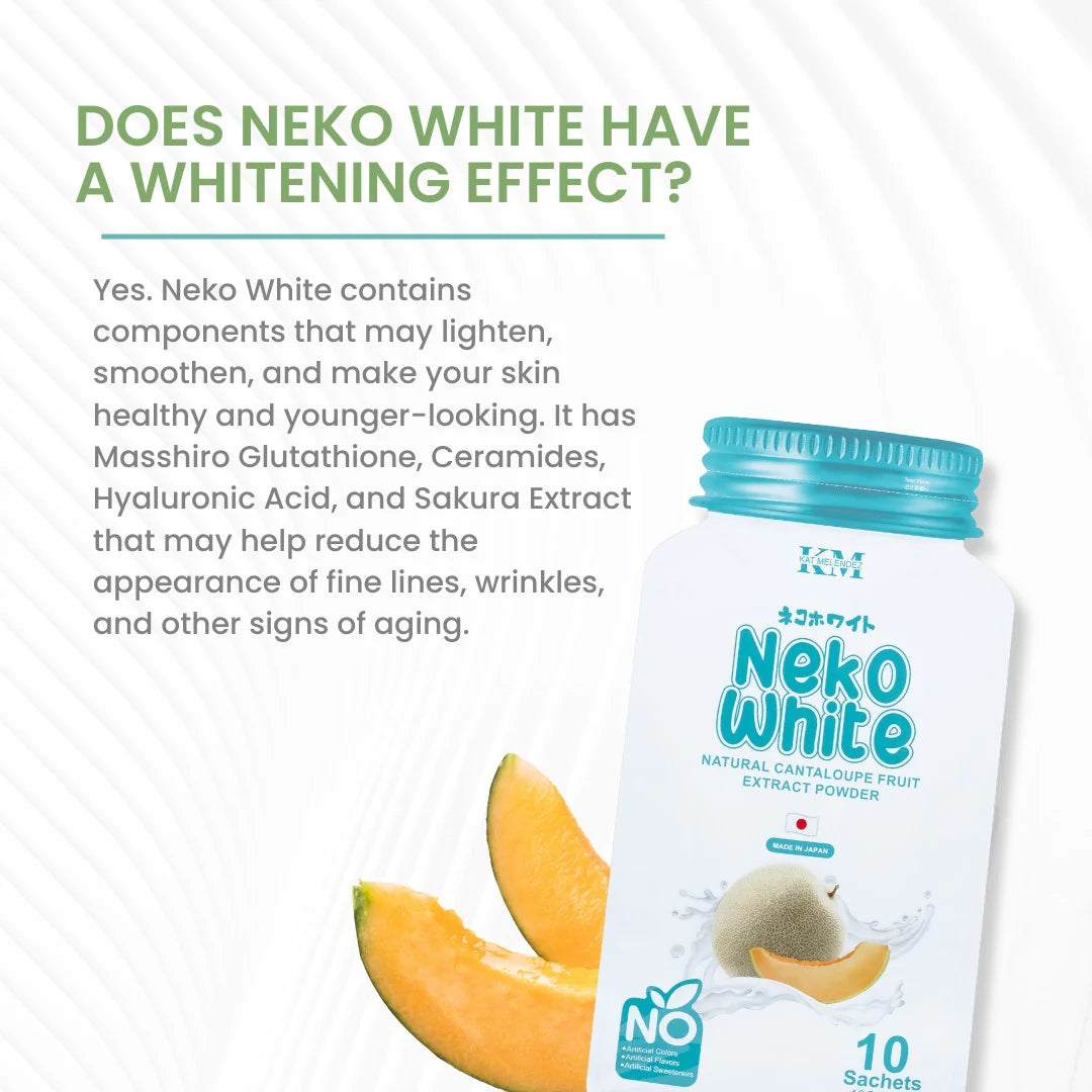 Neko White Natural Cantaloupe Fruit Extract Powder - 10 Sachets