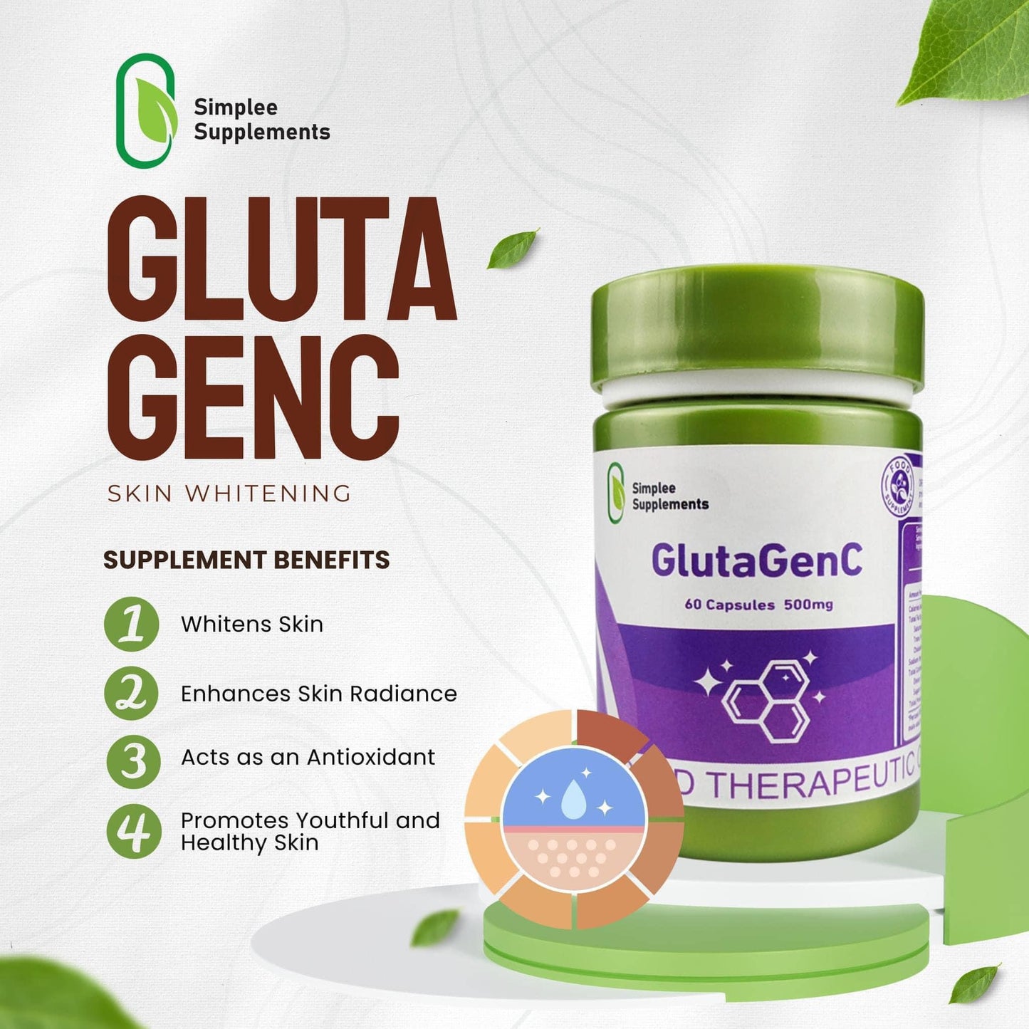 Simplee Supplements
GlutaGen C by Simplee Supplements 60 Capsules