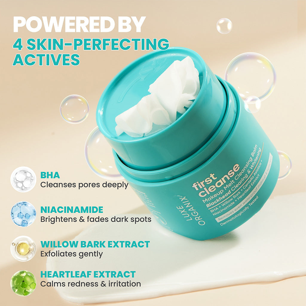 LUXE ORGANIX First Cleanse Blackhead Clearing & Whitening Cleansing Balm 45g