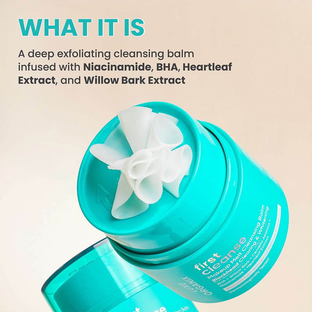 LUXE ORGANIX First Cleanse Blackhead Clearing & Whitening Cleansing Balm 45g