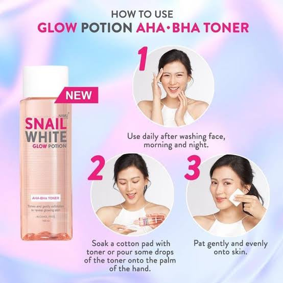 Namu Snail White Glow Potion AHA-BHA Toner 150ml