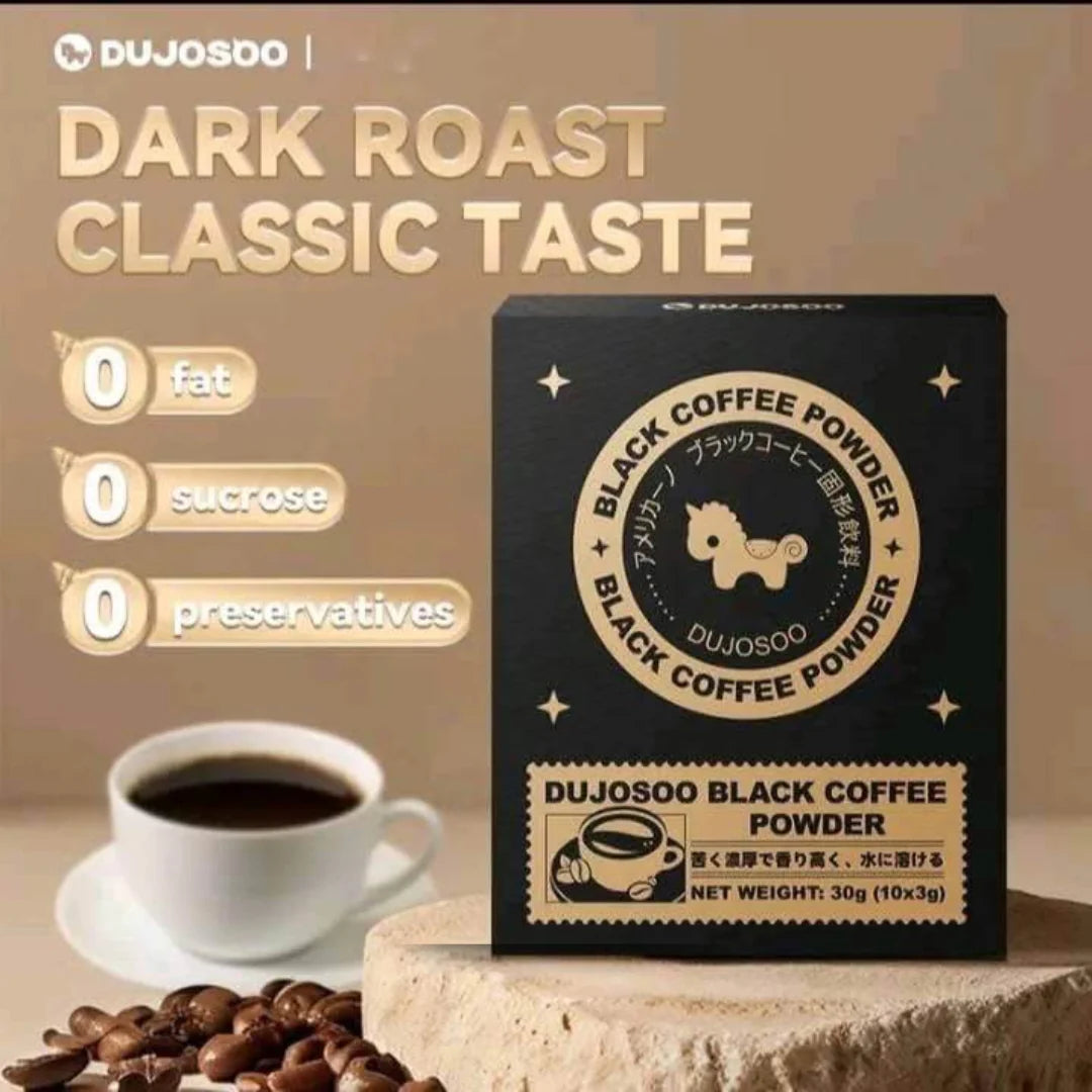 DUJOSOO Black Coffee Sugar-Free Beverage 30g | 3gx10 sachets