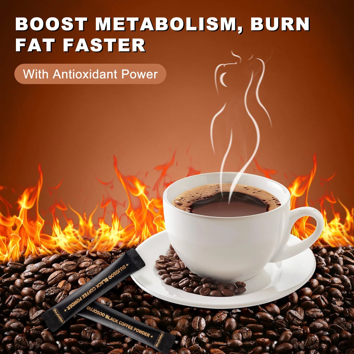 DUJOSOO Black Coffee Sugar-Free Beverage 30g | 3gx10 sachets