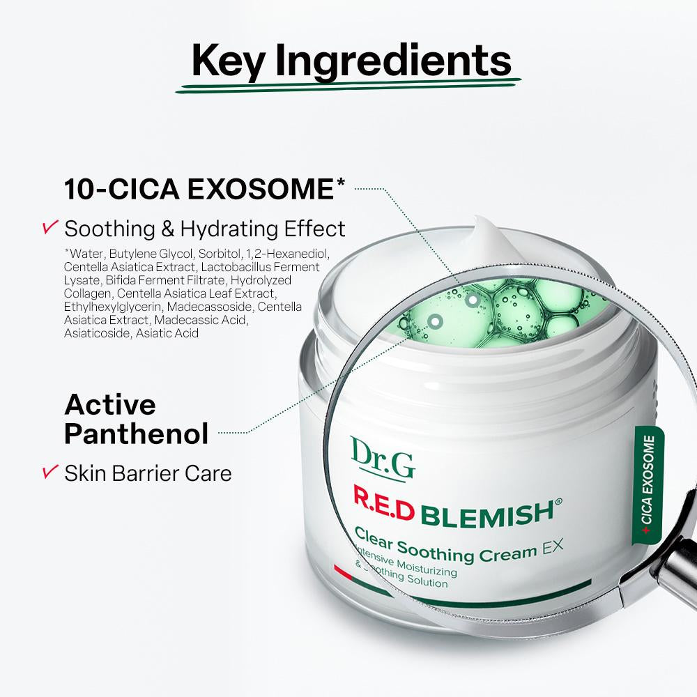 Dr.G Red Blemish Clear Soothing Cream EX Intensive Moisturizing & Soothing Solution 70ml