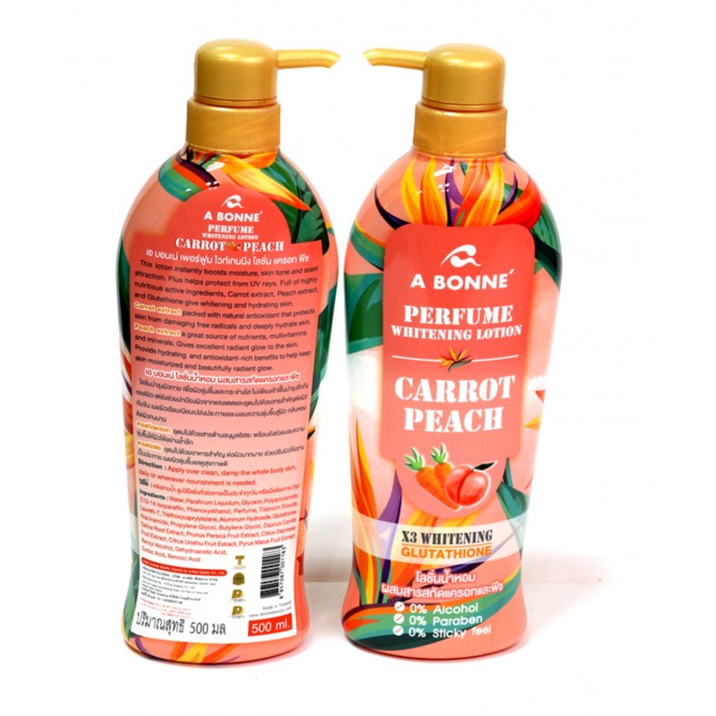 ABonne Perfume Whitening Lotion Carrot Peach 500ml