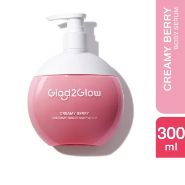 GLAD2GLOW Creamy Berry Overnight Bright Body Serum 300ml