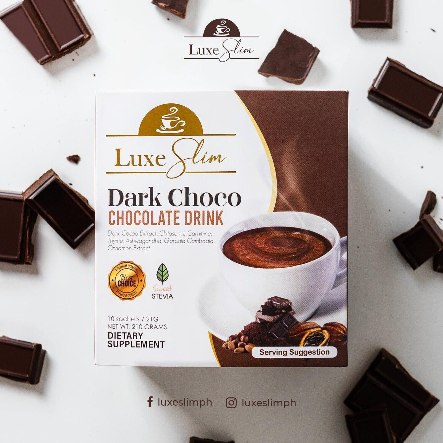 Luxe Slim Dark Choco Box - 10 Sachets