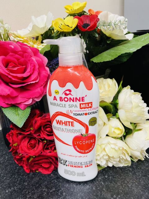 ABonne Miracle Spa Milk Whitening Lotion Tomato Extract White Glutathione Firming Skin 500ml